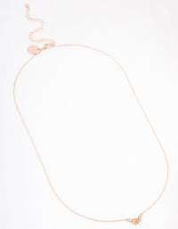 Rose Gold Plated Cubic Zirconia Mini Pear Cluster Necklace - link has visual effect only