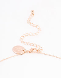 Rose Gold Plated Cubic Zirconia Mini Pear Cluster Necklace - link has visual effect only