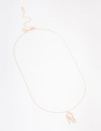 Rose Gold Plated Cubic Zirconia Dream Catcher Necklace - link has visual effect only