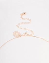 Rose Gold Plated Chunky Bow Pearl Drop Y-Necklace - link has visual effect only