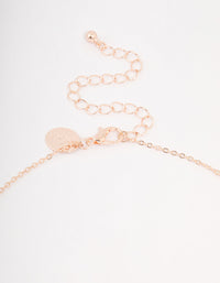 Rose Gold Plated Cubic Zirconia Butterfly Station Y-Necklace - link has visual effect only