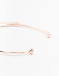 Rose Gold Plated Cubic Zirconia Mini Marquise Wrist Cuff - link has visual effect only