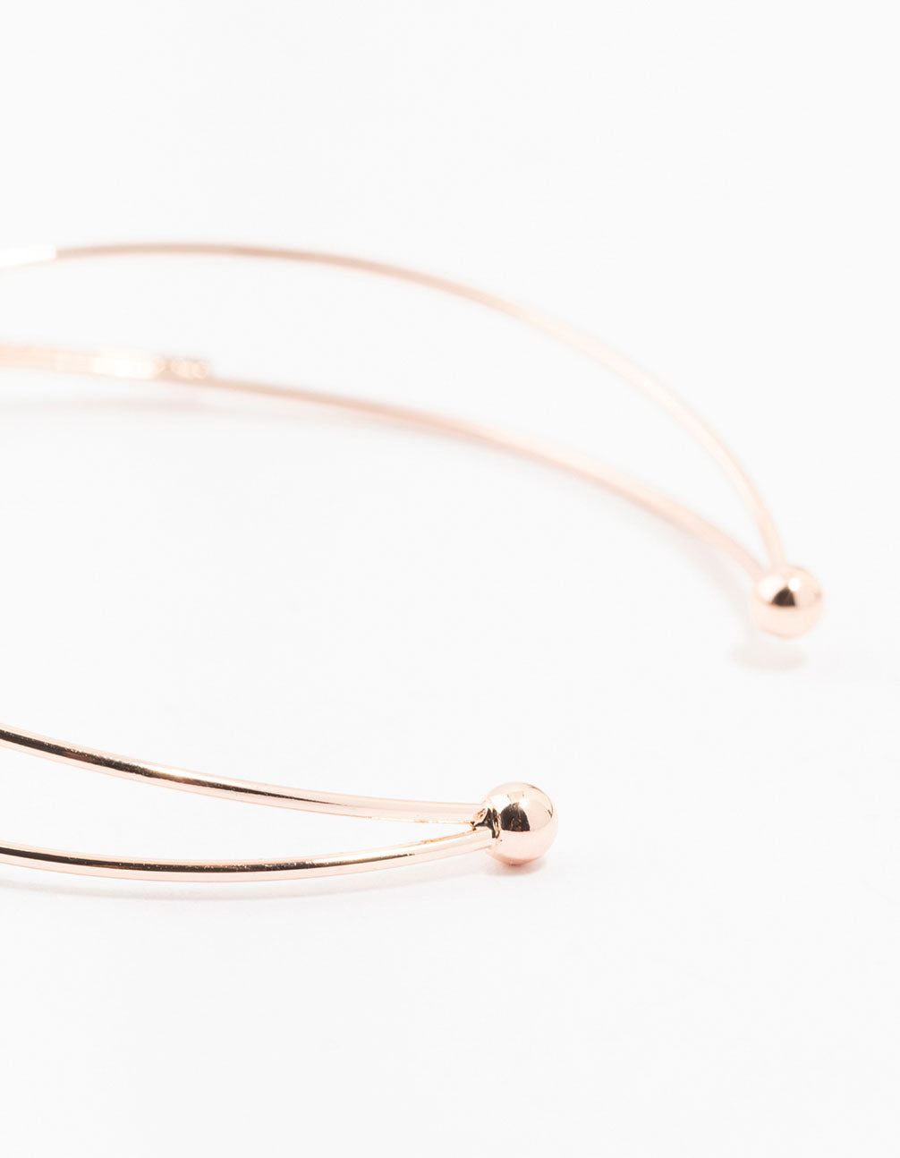 Rose Gold Plated Cubic Zirconia Baguette & Pearl Flower Wrist Cuff