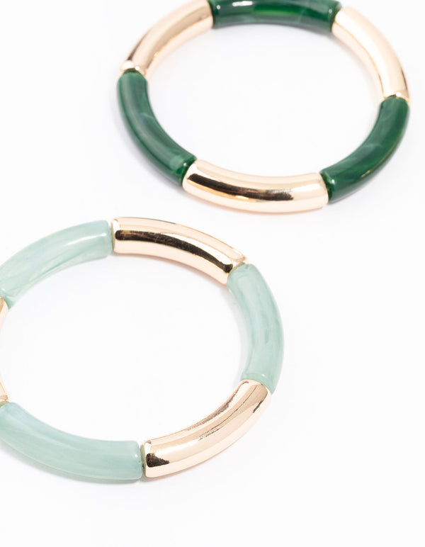 Gold  Stretch Bracelets 3-Pack