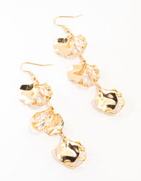Gold Holographic Petal Bar Drop Earrings - link has visual effect only