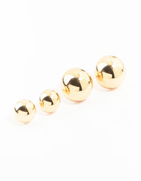 Gold Sphere Stud Earrings 2-Pack - link has visual effect only