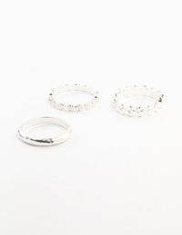 Silver Flower Vine Stacking Ring Pack - link has visual effect only