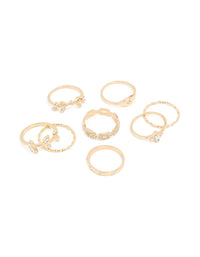 Gold Warped Leaves Ring - link has visual effect only
