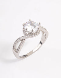 Silver Round Infinity Halo Ring - link has visual effect only