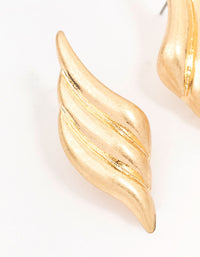 Gold Diamante Shaped Stud Earrings - link has visual effect only