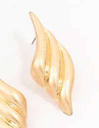 Gold Diamante Shaped Stud Earrings - link has visual effect only