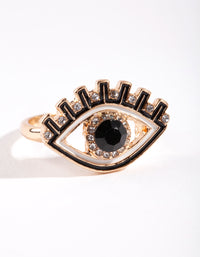 Gold Eyelash Evil Eye Ring - link has visual effect only