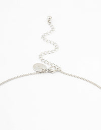 Silver Round Knot Necklace & Earring Set - link has visual effect only
