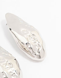 Silver Hammered Disc Drop Earrings - link has visual effect only