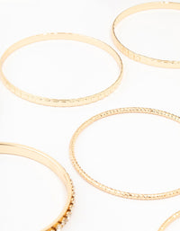 Gold Bangle Bracelets 12-Pack - link has visual effect only