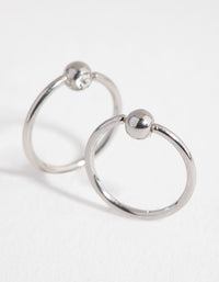 Surgical Steel Diamante Hoop Earrings - link has visual effect only