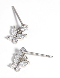Surgical Steel Butterfly Stud Drop Earrings - link has visual effect only