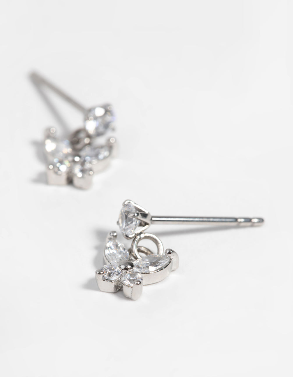 Surgical Steel Butterfly Stud Drop Earrings