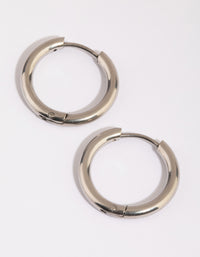 Surgical Steel Medium Huggie Hoop Earrings - link has visual effect only