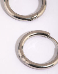 Surgical Steel Medium Huggie Hoop Earrings - link has visual effect only