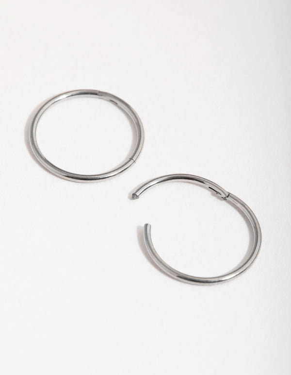 Surgical Steel Fine Sleeper Earrings 10MM