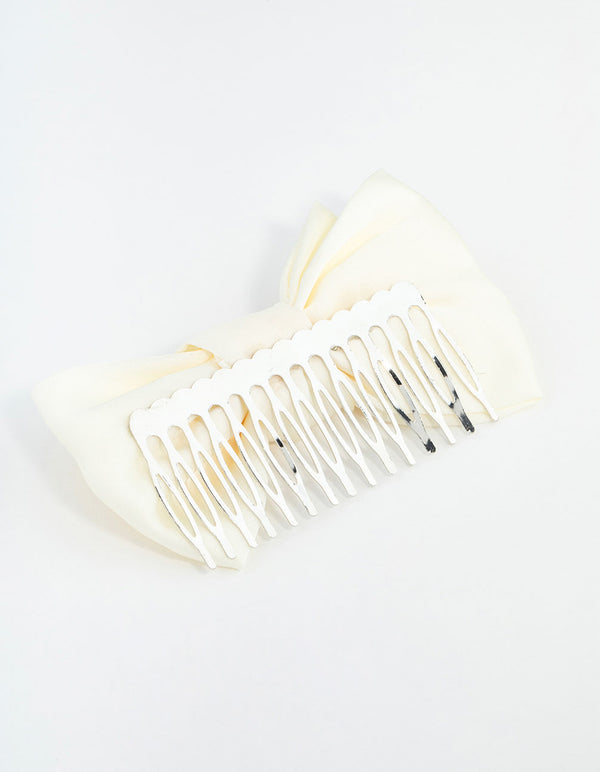 Classic Cream Bow Comb