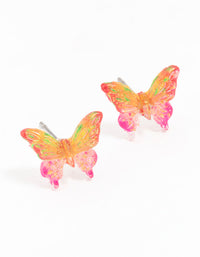 Plastic Ombre Butterfly Stud Earrings - link has visual effect only
