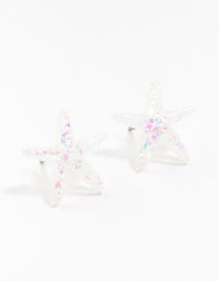 Acrylic Starfish Stud Earrings - link has visual effect only
