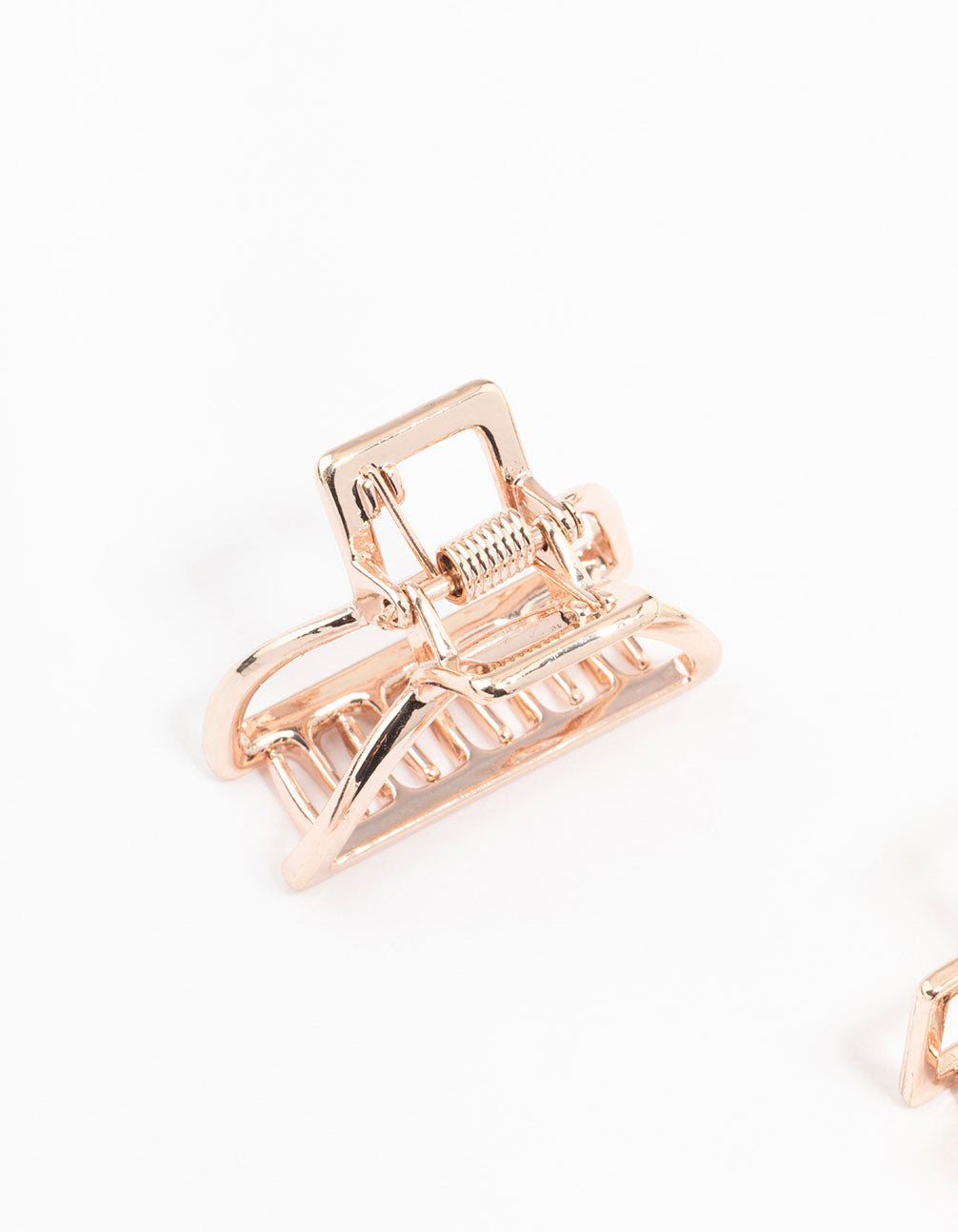 Rose Gold Mixed shape Mini Claw Clips 4-Pack