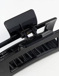Large Shiny Black Plastic Coated Claw Clip - link has visual effect only