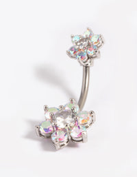 Titanium Double Daisy Belly Ring - link has visual effect only