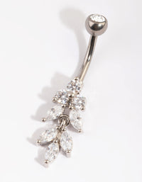 Titanium Marquise Drop Belly Ring - link has visual effect only