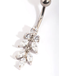 Titanium Marquise Drop Belly Ring - link has visual effect only