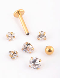 Gold Plated Titanium Graduating Bezel Flat Backs 6-Pack - link has visual effect only