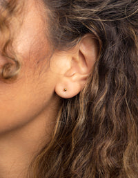 Gold Plated Surgical Steel Small Cross Stud Earrings - link has visual effect only