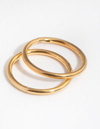 Gold Plated Surgical Steel Sleeper Earrings 8MM - link has visual effect only