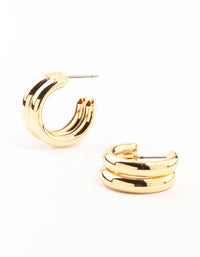 Gold Double Strand Bubble Hoop Earrings - link has visual effect only