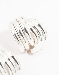 Silver Plated Knotted Stud Earrings - link has visual effect only