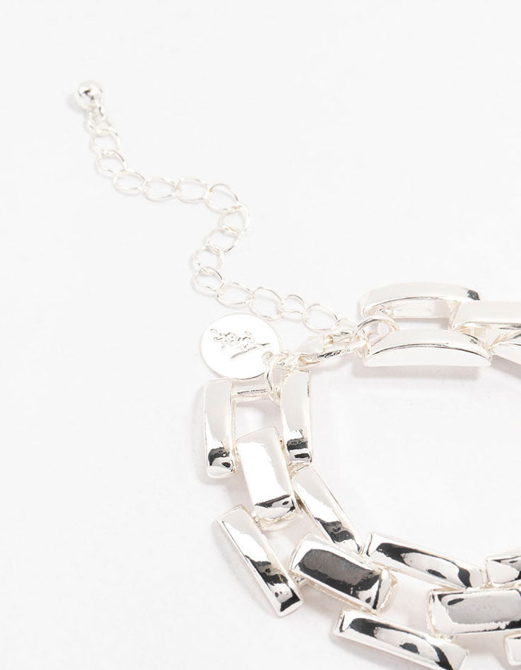 Silver Plated Link Chain Bracelet