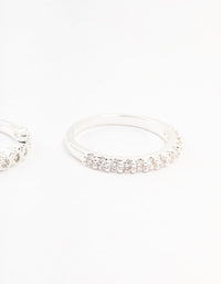 Silver Plated Fine Round Cubic Zirconia Stacking Rings 3-Pack - link has visual effect only