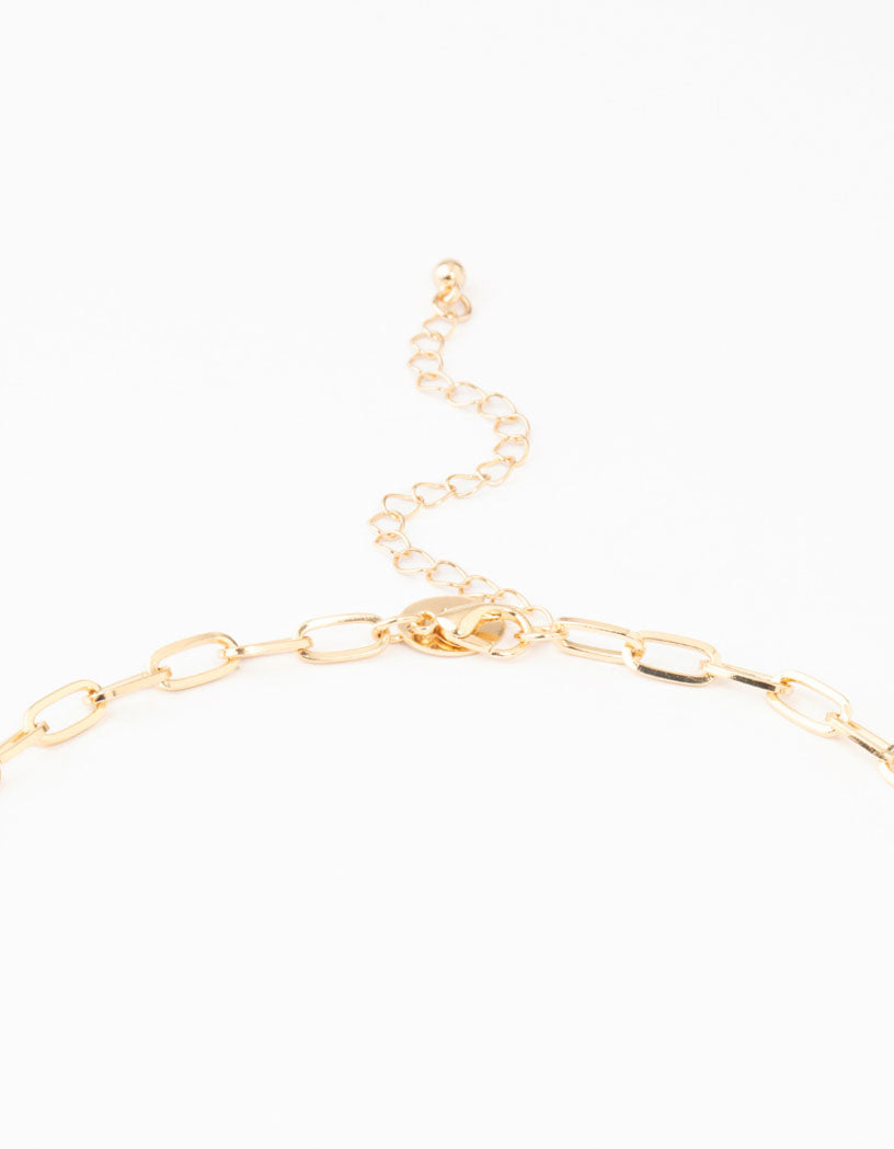 Blue Stone Gold Necklace