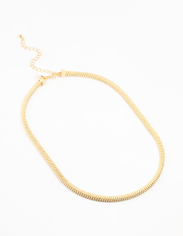 Gold Plated Heavy Square Chain Necklace