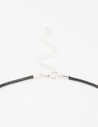 Silver Plated Heart Cord Necklace - link has visual effect only