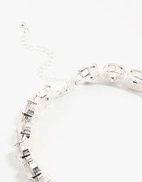 Silver Diamante Choker Necklace - link has visual effect only