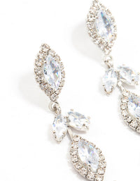 Silver Marquise Cubic Zirconia Leaf Drop Earrings - link has visual effect only