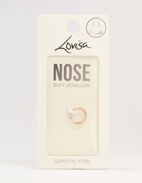 Rose Gold Plated Surgical Steel Double Twisted Nose Ring