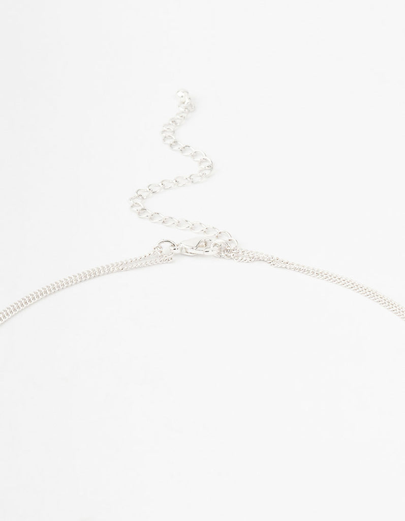 Silver 2 Row Long Bar Necklace - Lovisa