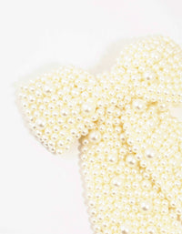 Classic Fabric Pearl Bow Clip - link has visual effect only
