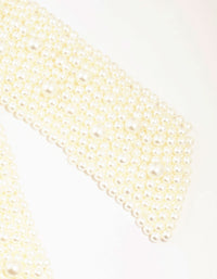Classic Fabric Pearl Bow Clip - link has visual effect only