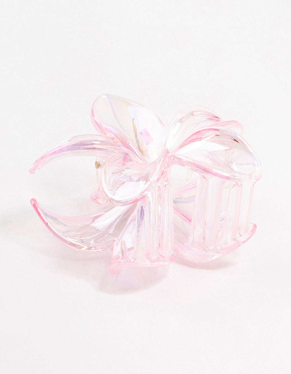 Pink Plastic Frangipani Claw Clip